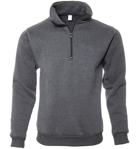 Sweatshirt Half Zipper Smoked